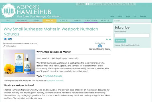 Nuthatch Naturals Featured in Westport’s HamletHub