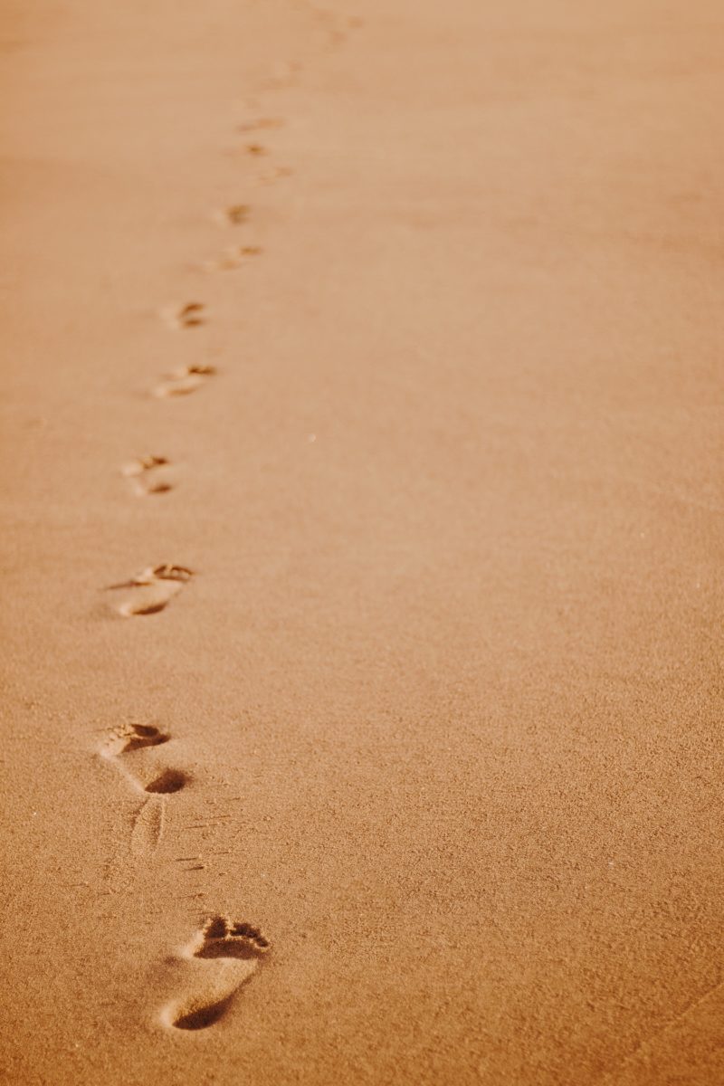 Steps in sand